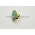 2014 New style natural green aventurine wire wrapped jewelry ring